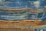 Polished Blue Calcite Slab - Argentina #264329-1
